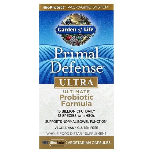 가든 오브 라이프 Garden of Life, Primal Defense®, 울트라, 얼티밋 프로바이오틱 포뮬라, UltraZorbe™ 베지 캡슐 90정 상품 이미지