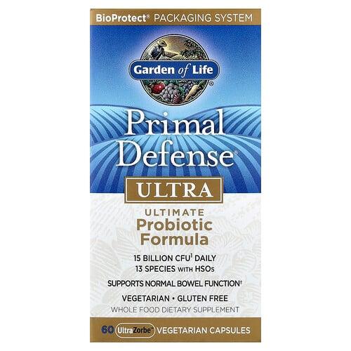 가든 오브 라이프 Garden of Life, Primal Defense® Ultra, Ultimate Probiotic Formula, 60 UltraZorbe™ Vegetarian Capsules 상품 이미지