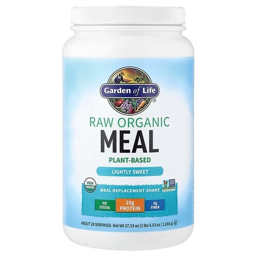 가든 오브 라이프 Garden of Life, 무가공 유기농 식사 대용 셰이크, 약간 단맛, 1,064g(37.53oz) 상세 이미지