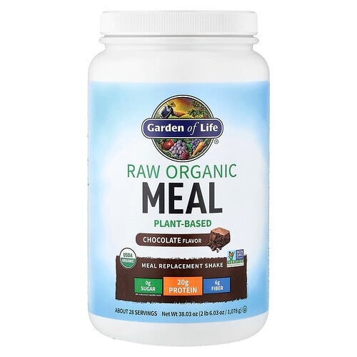가든 오브 라이프 Garden of Life, 무가공 유기농 식사 대용 셰이크, 초콜릿, 1,078g(38.03oz) 상세 이미지