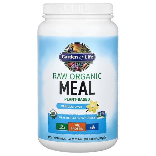 가든 오브 라이프 Garden of Life, 무가공 유기농 식사 대용식 셰이크, 바닐라, 1,050g(2lb 5.04oz) 상세 이미지