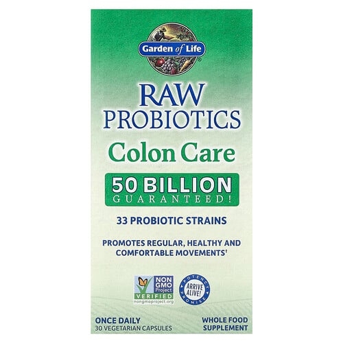 가든 오브 라이프 Garden of Life, RAW Probiotics, 대장 케어, 베지 캡슐 30정 상세 이미지