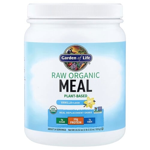 가든 오브 라이프 Garden of Life, 무가공 유기농 식사 대용 셰이크, 바닐라, 525g(18.52oz) 상세 이미지