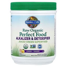 가든 오브 라이프 Garden of Life, Raw Organic Perfect Food®, 알칼리화제 및 해독제, 레몬-생강, 282g(9.94oz)