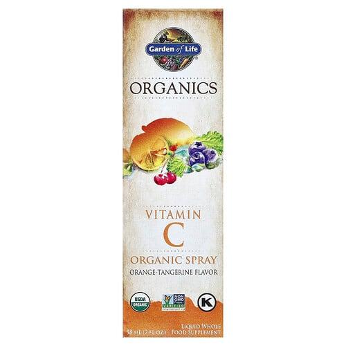 가든 오브 라이프 Garden of Life, Organics, 비타민C 오가닉 스프레이, 오렌지-귤, 58ml(2fl oz) 상품 이미지
