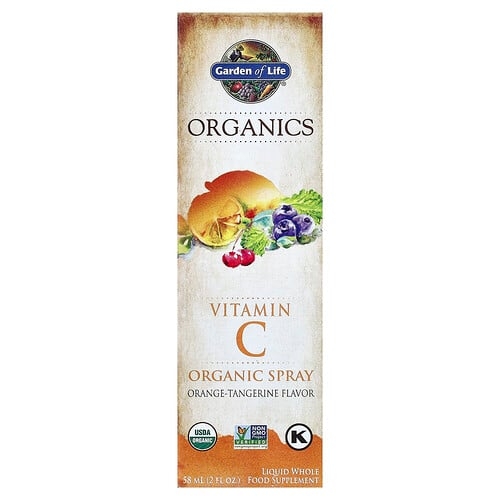 가든 오브 라이프 Garden of Life, Organics, 비타민C 오가닉 스프레이, 오렌지-귤, 58ml(2fl oz) 상세 이미지