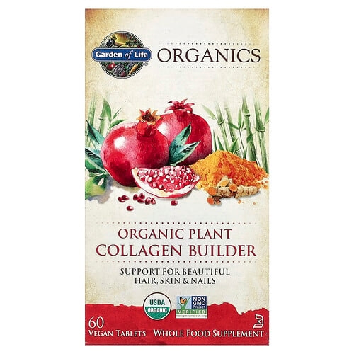 가든 오브 라이프 Garden of Life, MyKind Organics, 유기농 식물 콜라겐 빌더, 비건 정제 60정 상세 이미지