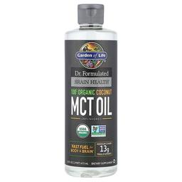 가든 오브 라이프 Garden of Life, 머콜라 박사는 Formulated 두뇌 건강, 100% 유기농 코코넛 MCT 오일, 무맛, 473ml(16fl oz)