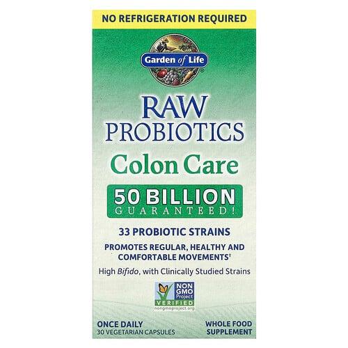 가든 오브 라이프 Garden of Life, RAW Probiotics, 대장 케어, 실온 보관 가능, 베지 캡슐 30정 상품 이미지
