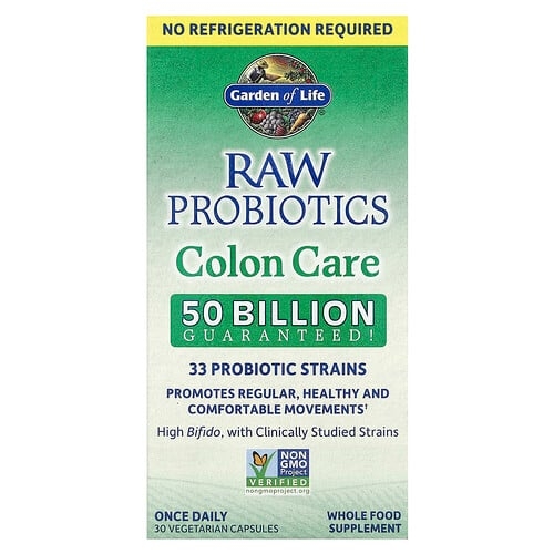 가든 오브 라이프 Garden of Life, RAW Probiotics, 대장 케어, 실온 보관 가능, 베지 캡슐 30정 상세 이미지