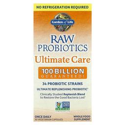 가든 오브 라이프 Garden of Life, RAW Probiotics, 얼티밋 케어, 실온 보관 가능, 베지 캡슐 30정