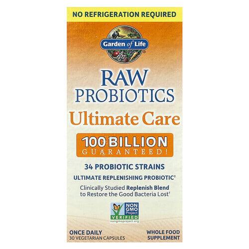가든 오브 라이프 Garden of Life, RAW Probiotics, 얼티밋 케어, 실온 보관 가능, 베지 캡슐 30정 상품 이미지
