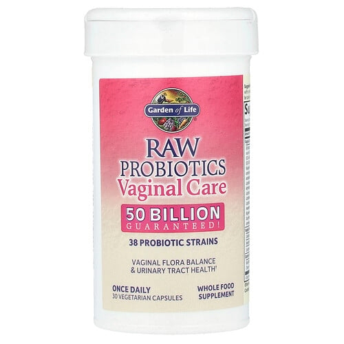 가든 오브 라이프 Garden of Life, RAW Probiotics, 질 케어, 실온 보관 가능, 베지 캡슐 30정 상세 이미지