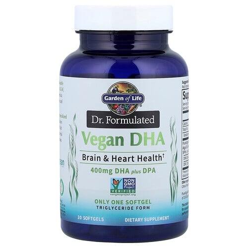 가든 오브 라이프 Garden of Life, Dr. Formulated Vegan DHA Plus DPA, 30 Softgels 상세 이미지