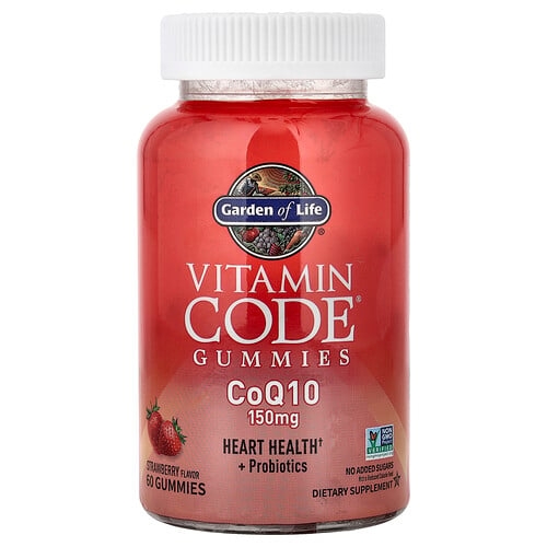 가든 오브 라이프 Garden of Life, Vitamin Code® 구미젤리, CoQ10, 딸기 맛, 구미젤리 60개 상세 이미지