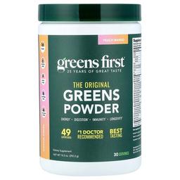그린 퍼스트 Greens First, 녹색 채소 분말, 복숭아 망고 맛, 292.2g(10.3oz)