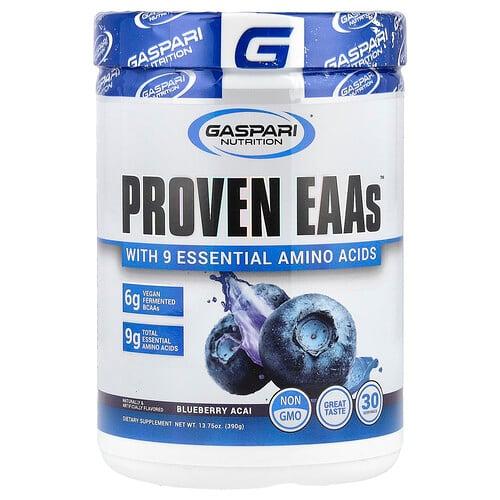 게스파리 뉴트리션 Gaspari Nutrition, 9가지 필수 아미노산이 함유된 Proven EAAs™, 블루베리 아사이, 390g(13.75oz) 상품 이미지