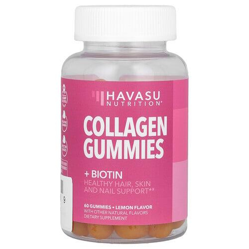Havasu Nutrition, 콜라겐 구미젤리 + 비오틴, 레몬 맛, 구미젤리 60개 상품 이미지
