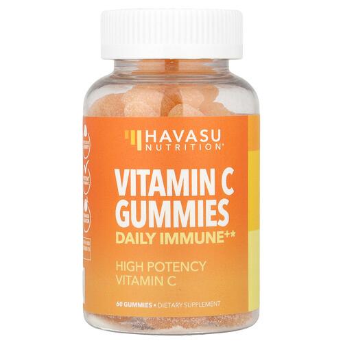 Havasu Nutrition, 비타민C 구미젤리, 데일리 이뮨+, 오렌지 맛, 구미젤리 60개 상품 이미지