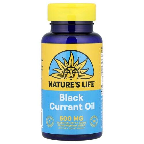 네츄럴 라이프 Nature's Life, 블랙커런트 오일, 500mg, 소프트젤 90정 상품 이미지