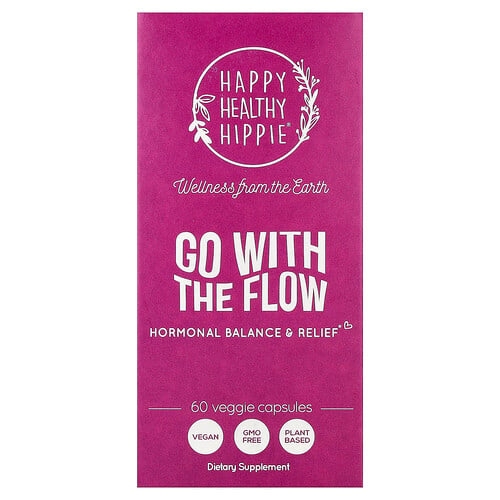 해피 헬시 히피 Happy Healthy Hippie, Go With The Flow, 호르몬 균형 및 완화, 베지 캡슐 60정 상세 이미지