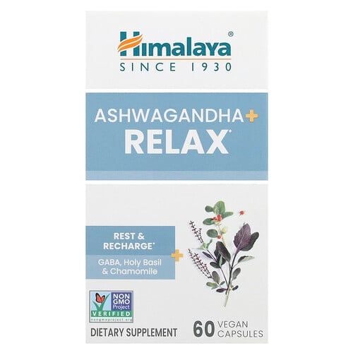 히말리야 허벌 헬스케어 Himalaya, 아슈와간다 + 릴렉스, 베지 캡슐 60정 상세 이미지