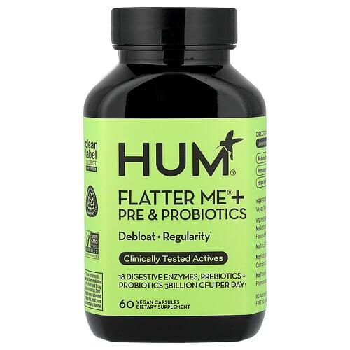 훔 뉴트리션 HUM Nutrition, Flatter Me® + 프리바이오틱 & 프로바이오틱, 베지 캡슐 60정 상품 이미지