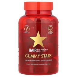 헤어타민 HAIRtamin, Gummy Stars™, Superfruit Medley, 비건 구미젤리 60개