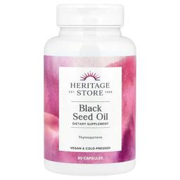 헤리티지 스토어 Heritage Store, 블랙 씨드 오일, 캡슐 90정(캡슐 1정당 650mg)