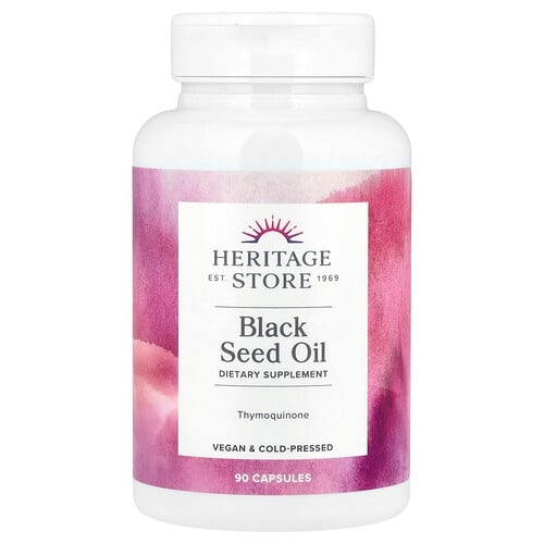헤리티지 스토어 Heritage Store, 블랙 씨드 오일, 캡슐 90정(캡슐 1정당 650mg) 상세 이미지