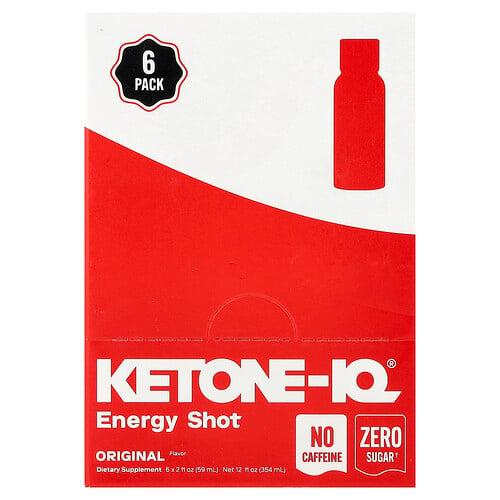 케톤 아이큐 Ketone-IQ, Energy Shot, 오리지널, 카페인 무함유, 6병, 각 59ml(2fl oz) 상품 이미지