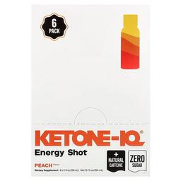 케톤 아이큐 Ketone-IQ, Energy 샷, 피치, 병 6개, 각 59ml(2fl oz)