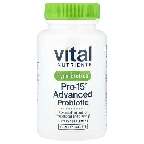 Vital Nutrients, Hyperbiotics®, Pro-15® 어드밴스드 프로바이오틱, 비건 정제 60정 상품 이미지
