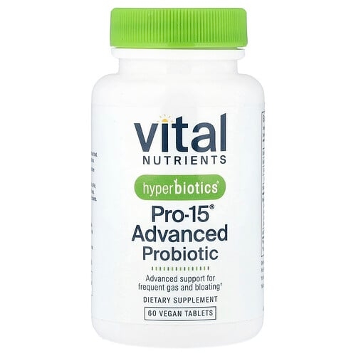Vital Nutrients, Hyperbiotics®, Pro-15® 어드밴스드 프로바이오틱, 비건 정제 60정 상세 이미지