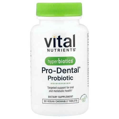 Vital Nutrients, Hyperbiotics®, Pro-Dental® 프로바이오틱, 천연 민트 맛, 비건 츄어블 90정 상품 이미지