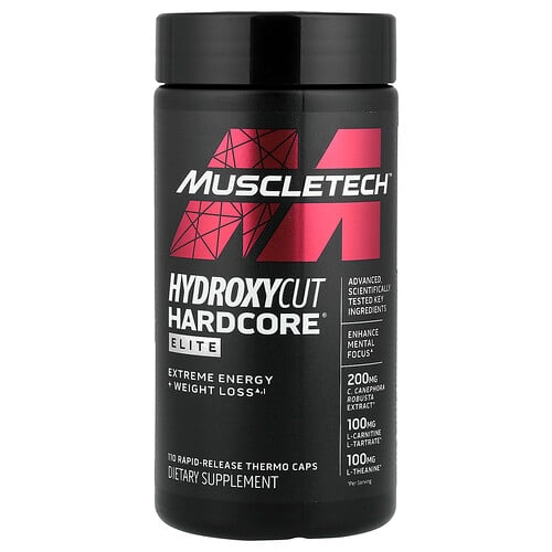 머슬테크 MuscleTech, Hardcore® 엘리트, 속방형 써모 캡슐 110정 상세 이미지
