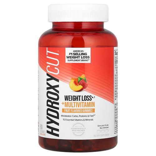하이드록시컷 Hydroxycut, 체중 감량 + 종합비타민 구미젤리, 과일 맛, 구미젤리 90개 상품 이미지