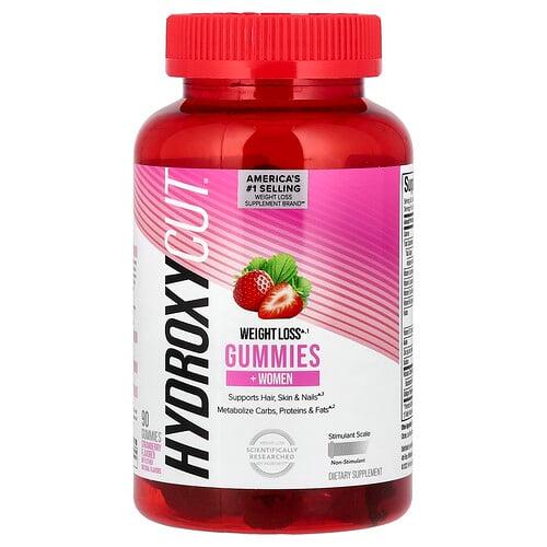하이드록시컷 Hydroxycut, 체중 감량 + 여성용 구미젤리, 딸기 맛, 구미젤리 90개 상품 이미지