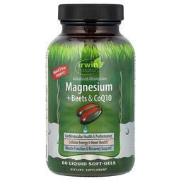 어윈 네츄럴 Irwin Naturals, 마그네슘 + 비트, CoQ10, 액상 소프트젤 60정
