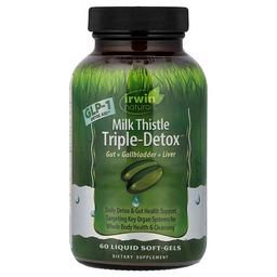 어윈 네츄럴 Irwin Naturals, Milk ThistleTriple-Detox™, 액상 소프트젤 60정