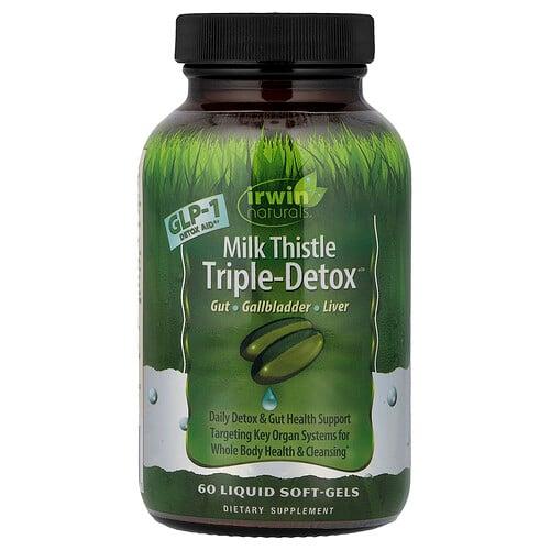 어윈 네츄럴 Irwin Naturals, Milk ThistleTriple-Detox™, 액상 소프트젤 60정 상품 이미지