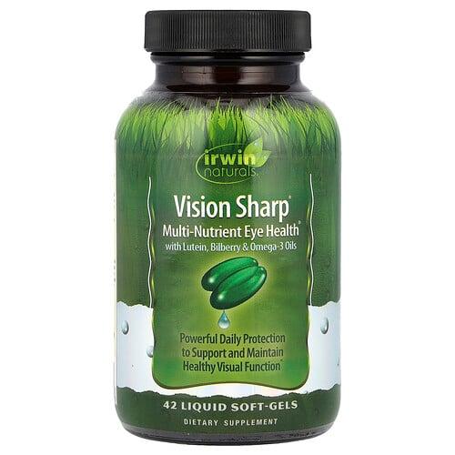 어윈 네츄럴 Irwin Naturals, 비전 샤프, 멀티 영양소 눈 건강, 42 액상 소프트젤 상품 이미지