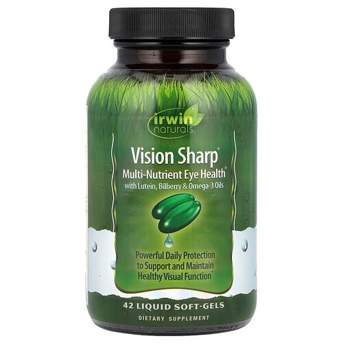 어윈 네츄럴 Irwin Naturals, 비전 샤프, 멀티 영양소 눈 건강, 42 액상 소프트젤 상세 이미지