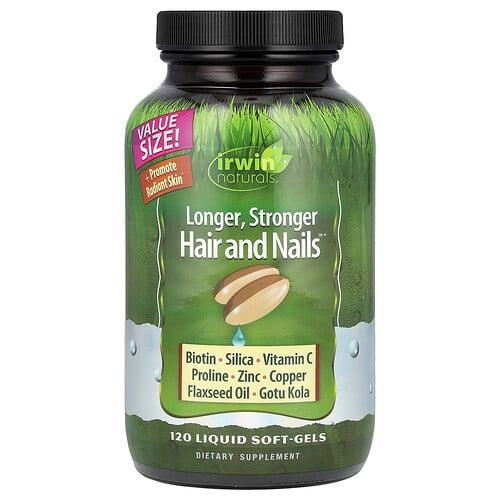 어윈 네츄럴 Irwin Naturals, 건강한 피부 & 모발 플러스 손톱, 액상 소프트젤 120정 상품 이미지
