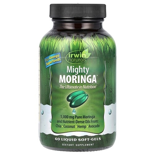 어윈 네츄럴 Irwin Naturals, Mighty Moringa, 60 액상 소프트-젤 상세 이미지