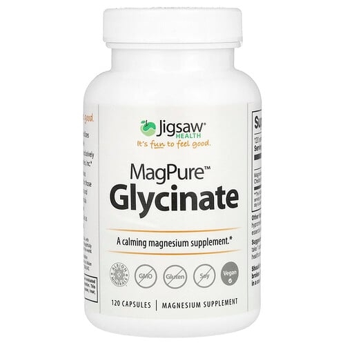Jigsaw Health, MagPure™ 글리시네이트, 캡슐 120정(캡슐 1정당 50mg) 상세 이미지