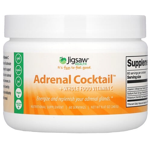 Jigsaw Health, 부신 칵테일 + 천연 식품 비타민C, 240g(8.47oz) 상세 이미지
