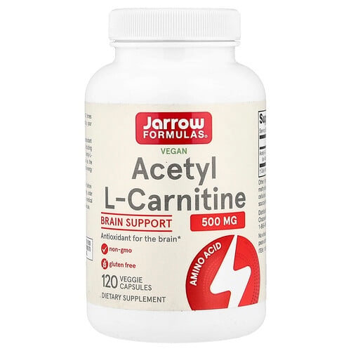 자로우 포뮬라 Jarrow Formulas, 비건 아세틸-L-카르니틴, 500mg, 베지 캡슐 120정 상세 이미지