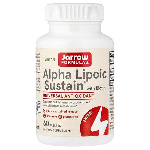 자로우 포뮬라 Jarrow Formulas, Alpha Lipoic Sustain, 비오틴 함유, 60정 상품 이미지