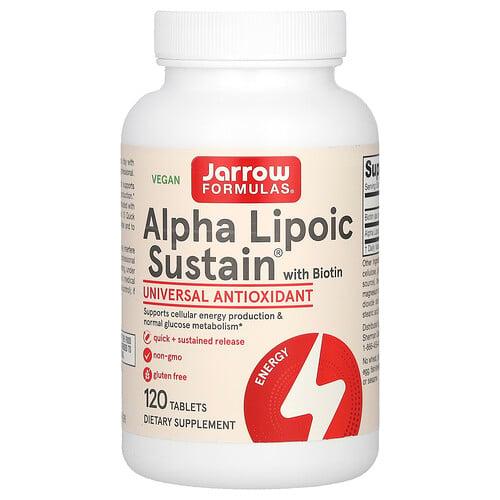 자로우 포뮬라 Jarrow Formulas, Alpha Lipoic Sustain, 비오틴 함유, 120정 상품 이미지